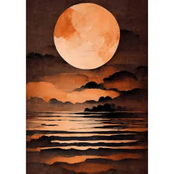 Best Ceanothe Tableau sur toile la pleine lune 45x65 cm Fabriqué en France