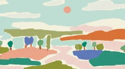 Acte Déco Tableau été en couleurs en toile imprimée, 90x60 cm* Pêle-Mêle Et Pense Bête
