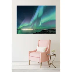 Sale Scenolia Tableau toile en kit AURORE BORÉALE 180 x 130 cm - Toile textile sans PVC, Made in France par