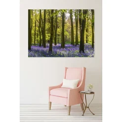 Hot Scenolia Tableau toile en kit FORET DE JACINTHES 180 x 130 cm - Toile textile sans PVC, Made in France par