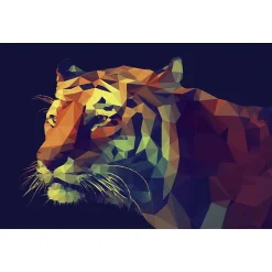 New Scenolia Tableau toile en kit GEOMETRIA TIGRIS 140 x 95 cm - Toile textile sans PVC, Made in France par