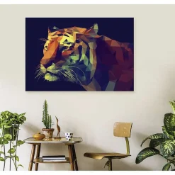 New Scenolia Tableau toile en kit GEOMETRIA TIGRIS 140 x 95 cm - Toile textile sans PVC, Made in France par