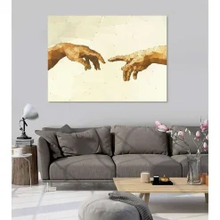 Discount Scenolia Tableau toile en kit SIXTINE 180 x 130 cm - Toile textile sans PVC, Made in France par