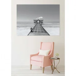 Scenolia Tableau toile XXL en kit Bora Bora Nb 180 x 130 cm - Toile textile sans PVC* Image Encadrée