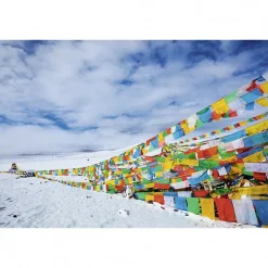 Scenolia Tableau toile XXL en kit Tibet 60 x 40 cm - Toile textile sans PVC* Image Encadrée