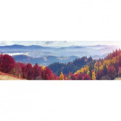 Scenolia Tableau toile XXL en kit Paysage D'Automne 130 x 40 cm - Toile textile sans PVC* Image Encadrée
