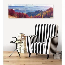 Scenolia Tableau toile XXL en kit Paysage D'Automne 130 x 40 cm - Toile textile sans PVC* Image Encadrée
