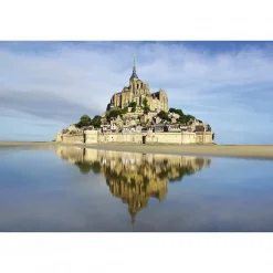 Clearance Scenolia Tableau toile XXL en kit Baie Du Mont Saint Michel 90 x 60 cm - Toile textile sans PVC