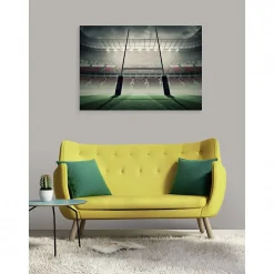 Scenolia Tableau toile XXL en kit Stade De Rugby 130 x 90 cm - Toile textile sans PVC* Image Encadrée