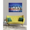 Scenolia Tableau toile XXL en kit Yoga 130 x 90 cm - Toile textile sans PVC* Image Encadrée