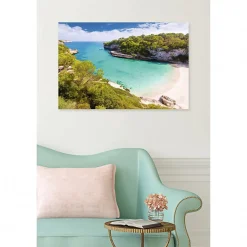 Best Scenolia Tableau toile XXL en kit Majorque 90 x 60 cm - Toile textile sans PVC