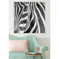 Scenolia Tableau toile XXL en kit Zebre 90 x 90 cm - Toile textile sans PVC