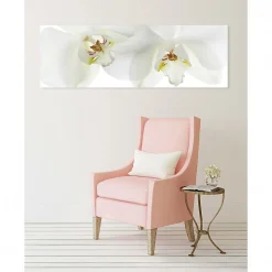 Hot Scenolia Tableau toile XXL en kit Orchidee 180 x 60 cm - Toile textile sans PVC