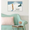 Scenolia Tableau toile XXL en kit Snow And Sun 60 x 40 cm - Toile textile sans PVC* Image Encadrée