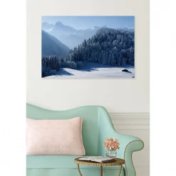 Scenolia Tableau toile XXL en kit Samoëns 90 x 60 cm - Toile textile sans PVC* Image Encadrée