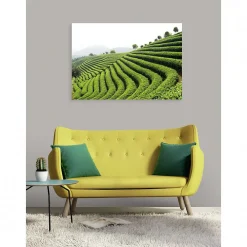 Hot Scenolia Tableau toile XXL en kit Thé Vert 130 x 90 cm - Toile textile sans PVC