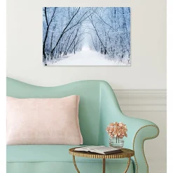 Sale Scenolia Tableau toile XXL en kit Chemin Blanc 60 x 40 cm - Toile textile sans PVC