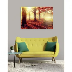 Scenolia Tableau toile XXL en kit Soleil D'Automne 130 x 90 cm - Toile textile sans PVC* Image Encadrée