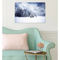 Outlet Scenolia Tableau toile XXL en kit Sous La Neige 60 x 40 cm - Toile textile sans PVC