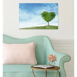 Hot Scenolia Tableau toile XXL en kit Mon Arbre Coeur 60 x 40 cm - Toile textile sans PVC