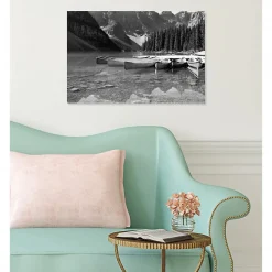 Scenolia Tableau toile XXL en kit Canada Nb 60 x 40 cm - Toile textile sans PVC* Image Encadrée