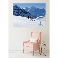 Scenolia Tableau toile XXL en kit Ski De Rando 180 x 130 cm - Toile textile sans PVC* Image Encadrée