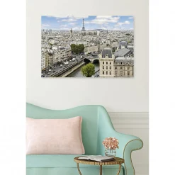 Scenolia Tableau toile XXL en kit Printemps A Paris 90 x 60 cm - Toile textile sans PVC* Image Encadrée