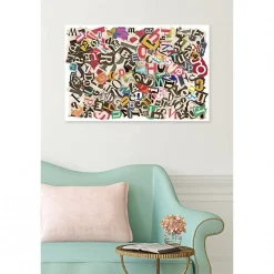 Scenolia Tableau verre acrylique Papiers Colles 90 x 60 cm - Décoration murale photo pour la maison* Tableau Déco