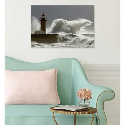 Scenolia Tableau verre acrylique Phare De Porto paysage mer 60 x 40 cm - Décoration murale photo pour la maison* Tableau Déco