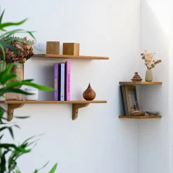 Outlet Woodbord Tablette Bois Teck Huilé Rectangle - Etagère Murale - 18x180x900mm - Etagère de Bureau, Cuisine, Salle de bain, Salon