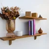 Discount Woodbord Tablette Bois Teck Huilé Rectangle - Etagère Murale - 18x180x600mm - Etagère de Bureau, Cuisine, Salle de bain, Salon