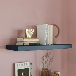 Sale GoodHome Tablette murale avec fixation invisible Cusko bleu foncé 60 cm