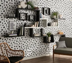 Sale GoodHome Tablette murale avec fixation invisible Cusko noir 60 cm