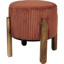 Clearance The Home Deco Factory Tabouret en velours côtelé Scott
