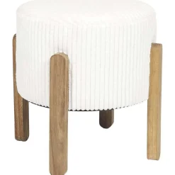 The Home Deco Factory Tabouret en velours côtelé Scott* Pouf Et Poire