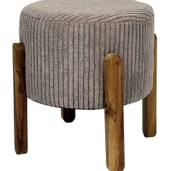 Best The Home Deco Factory Tabouret en velours côtelé Scott