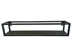 Clearance Ariane Étagère murale en métal noir L.50 x H.20 cm