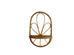 Sale Ornami Étagère murale en rotin forme fleur l.17 x H.41 x P.25,5 cm