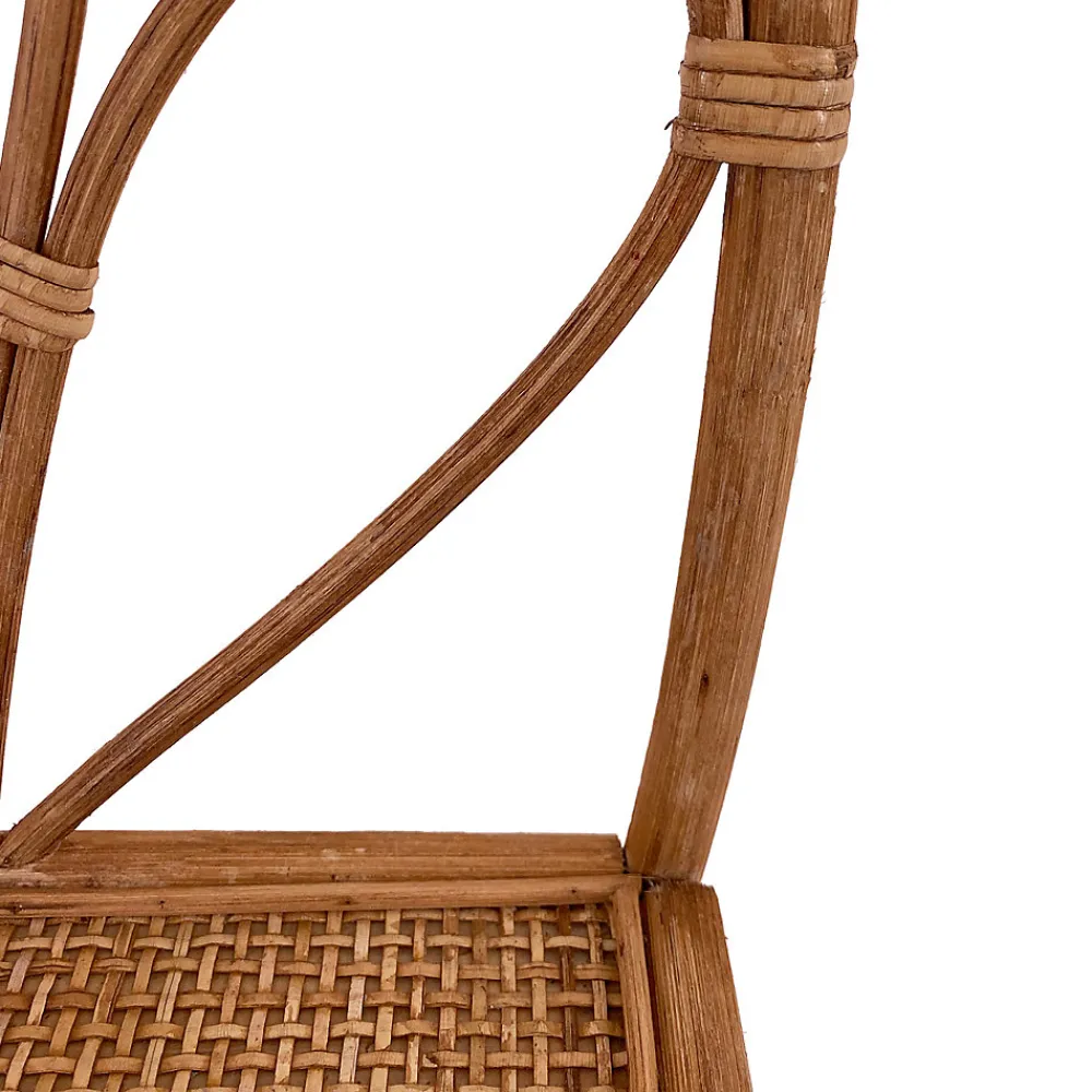 Sale Ornami Étagère murale en rotin forme fleur l.17 x H.41 x P.25,5 cm