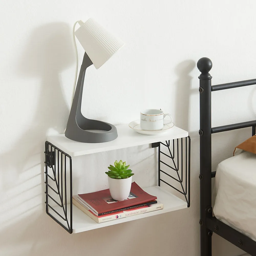[En.Casa] Étagère murale Moss 39 x 18 x 23 cm noir blanc en.casa* Etagère Murale