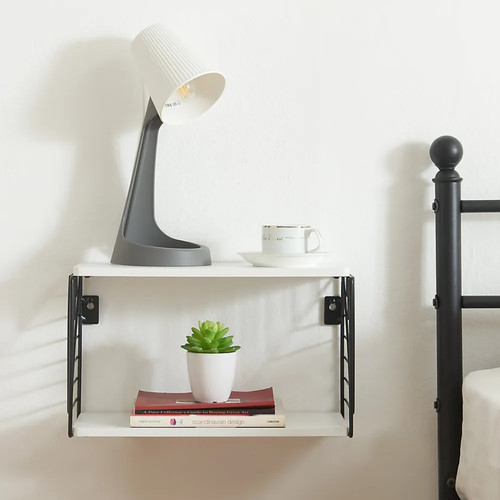[En.Casa] Étagère murale Moss 39 x 18 x 23 cm noir blanc en.casa* Etagère Murale