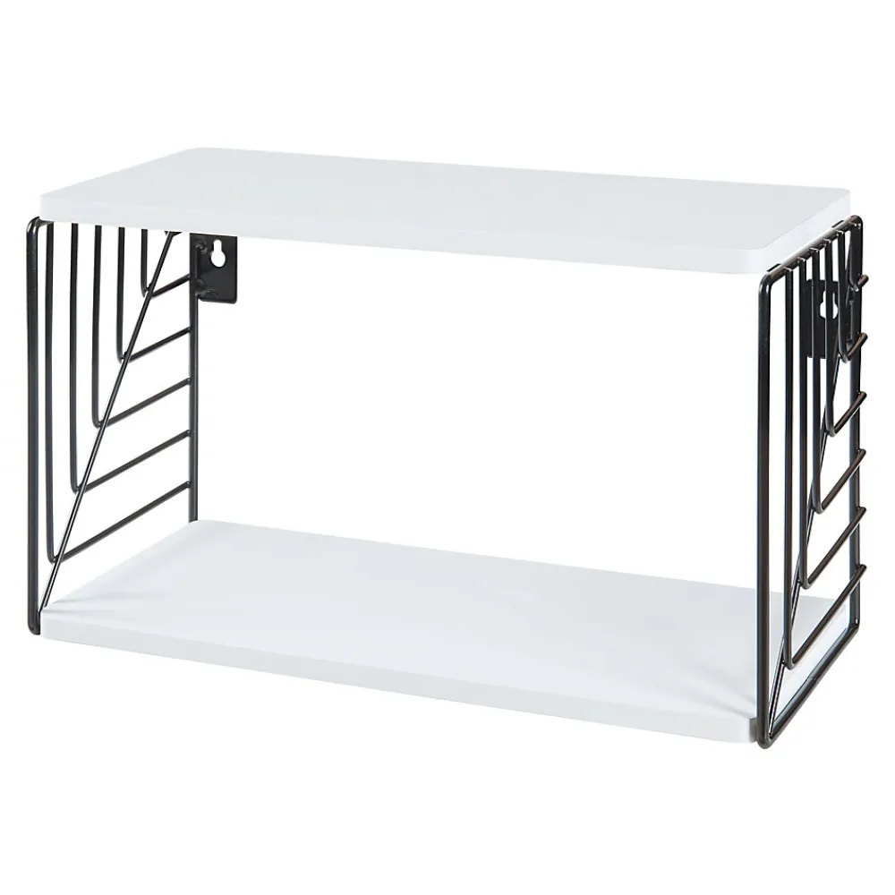 [En.Casa] Étagère murale Moss 39 x 18 x 23 cm noir blanc en.casa* Etagère Murale