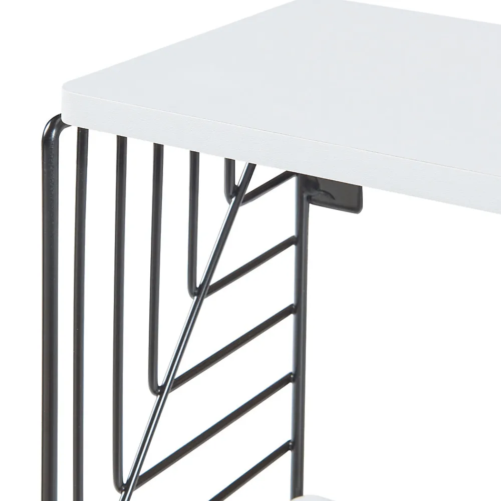 [En.Casa] Étagère murale Moss 39 x 18 x 23 cm noir blanc en.casa* Etagère Murale