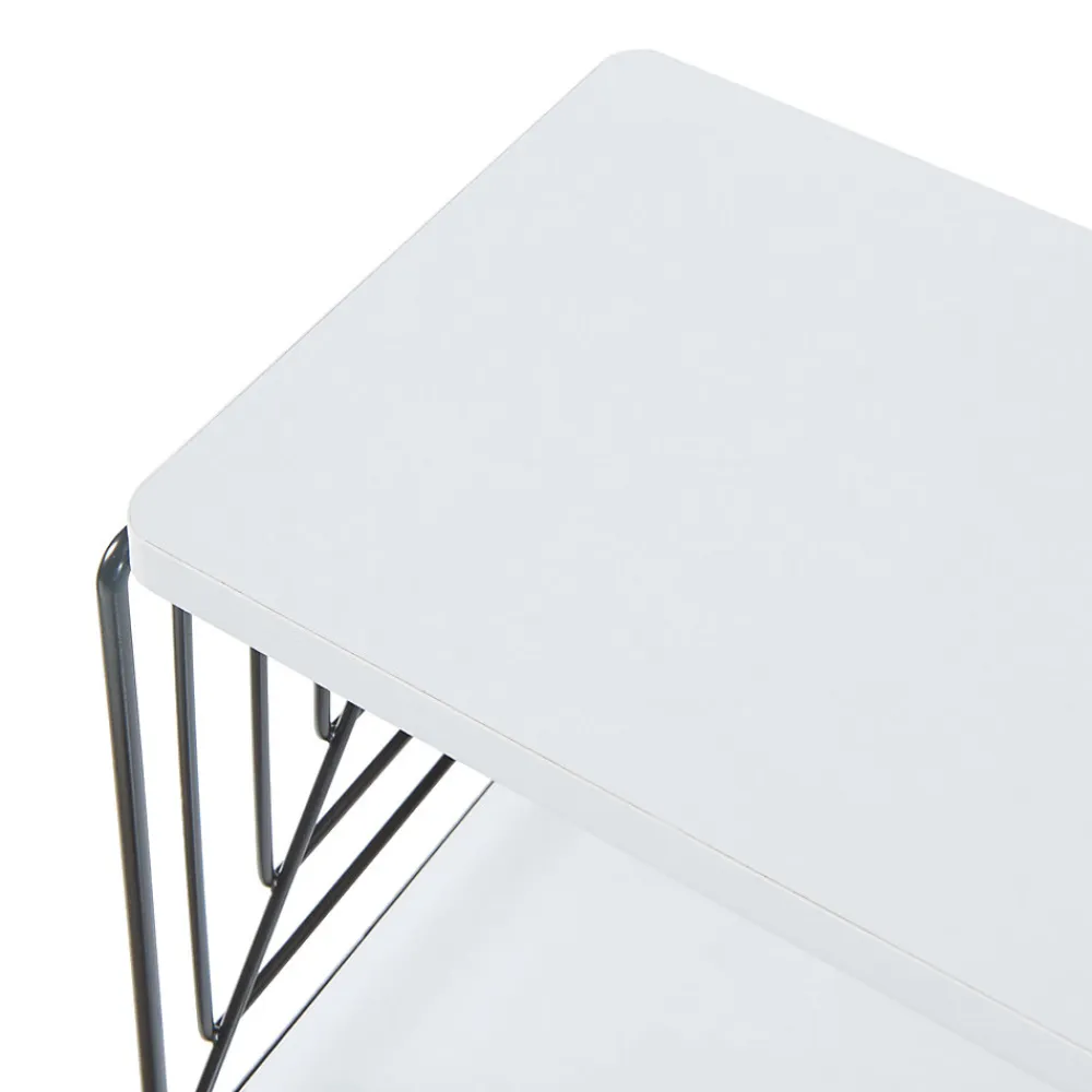 [En.Casa] Étagère murale Moss 39 x 18 x 23 cm noir blanc en.casa* Etagère Murale