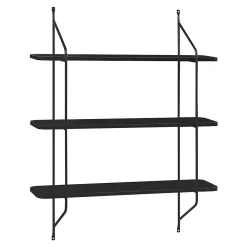 [En.Casa] Étagère murale Oestfold 100 x 80 x 21 cm noir en.casa* Etagère Murale