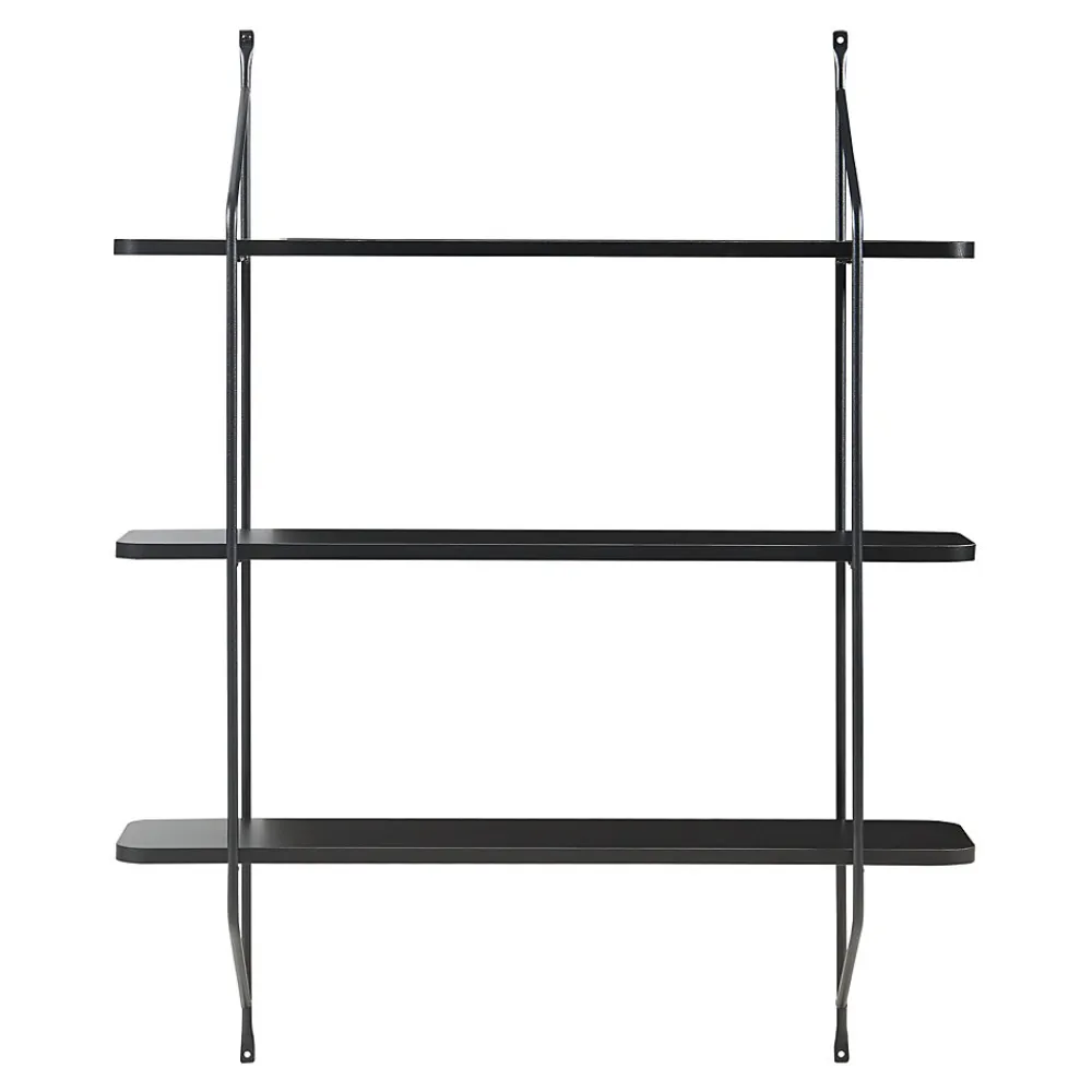 [En.Casa] Étagère murale Oestfold 100 x 80 x 21 cm noir en.casa* Etagère Murale