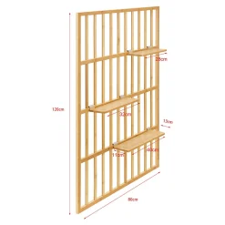 [En.Casa] Étagère murale Roest bambou 120 x 80 x 13 cm naturel en.casa* Etagère Murale