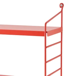[En.Casa] Étagère murale Strängnäs à 3 niveaux modulables 50 x 60 x 15 cm rouge en.casa