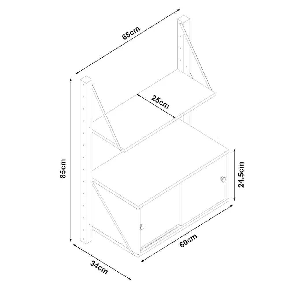[En.Casa] Étagère murale Tingvoll bambou 85 x 65 x 34 cm naturel en.casa* Etagère Murale