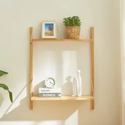 [En.Casa] Étagère murale Tingvoll bambou 85 x 65 x 25 cm naturel en.casa* Etagère Murale